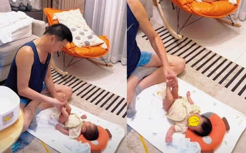65 tuổi trở thành bố bỉm sữa, diễn viên Quang Minh tự tay thay tã, đưa con đi chơi, quyết hứa với con một điều