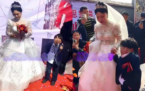 Mặc kệ ngoại hình "xấu xí" của chú rể, cô dâu khẳng định: "Tôi yêu anh ấy từ cái nhìn đầu tiên"