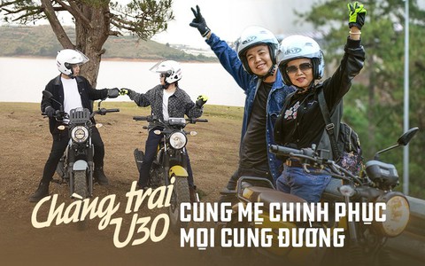 Mẹ U60 cùng con trai đi phượt hàng nghìn cây số bằng xe máy địa hình
