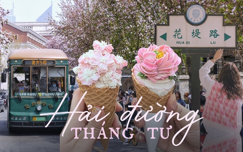 Mùa hoa hải đường cực hút khách ở thành phố Trung Quốc: Đứng góc nào cũng có ảnh đẹp, món "kem hoa" tuyệt phẩm đang rần rần khắp cõi mạng
