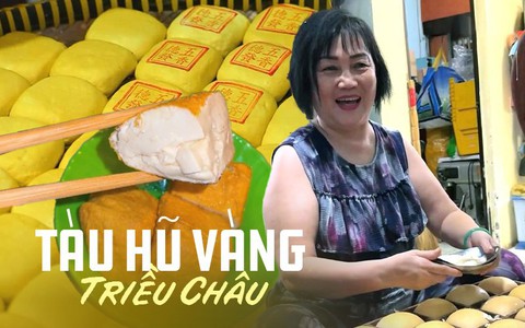 Tàu hũ vàng chấm nước muối hẹ: Món ăn truyền thống của người Hoa chỉ bán mỗi năm một lần, giá 30.000 VNĐ/miếng mà ai cũng tranh nhau mua