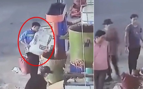 Nam công nhân bị máy cuốn vào thùng quay hàng chục vòng