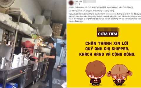 Hàng cơm tấm nổi tiếng TP.HCM vướng lùm xùm thái độ: Không chỉ shipper mà khách đã nhiều lần bức xúc, quán có xin lỗi nhưng không đáng kể?