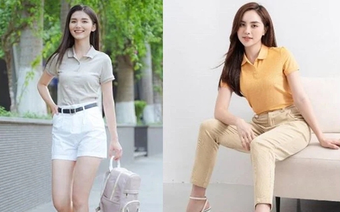 Cách mặc áo polo thời trang, trẻ trung cho nữ trong ngày hè