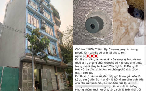 SỐC: Thêm vụ chủ trọ tại Hà Nội lắp camera quay lén trong phòng tắm nữ sinh, thản nhiên thừa nhận "mình lắp lâu rồi"