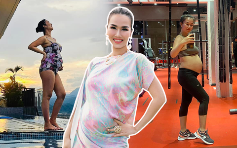 Cách mẹ bầu trường chay Võ Hạ Trâm tận hưởng thai kỳ: Ăn chay theo nguyên tắc, chăm chỉ gym, yoga, không quên 1 điều