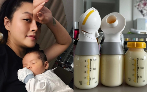 Kì cạch ngày đêm, cữ hút sữa sáng của Thu Quỳnh khiến chị em ngưỡng mộ, nhiều sữa cho con và hỗ trợ mẹ khác