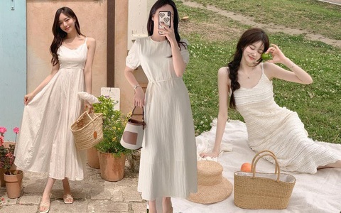 Cách mặc váy trắng sang đẹp ngày hè
