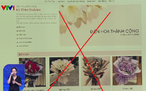 Giả mạo website bán hoa trực tuyến trục lợi hàng chục tỷ đồng