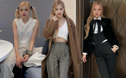 Chỉ với kiểu quần tây nàng công sở nào cũng có, Rosé biến tấu ra “1001 set đồ” vừa điệu vừa sang
