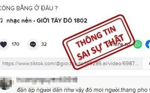 Thông tin sai sự thật, Tiktoker nổi tiếng bị xử phạt
