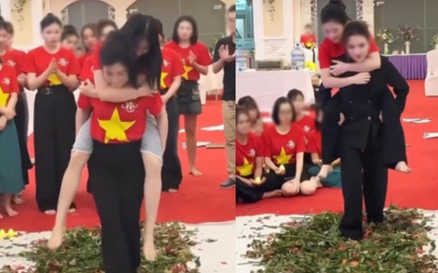 Màn team building gây tranh cãi: Thử thách cõng nhau bước trên con đường trải đầy hoa hồng và nhận phần thưởng "chạm nóc cảm xúc"