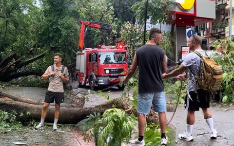 Hành động đẹp của du khách quốc tế sau cơn bão số 3 khiến cộng đồng mạng hết lời khen ngợi