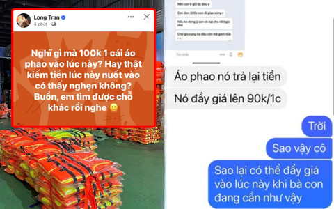 TikToker, người nổi tiếng "than trời" vì áo phao tăng giá mạnh giữa trận lũ lịch sử ở miền Bắc: Điều gì đang xảy ra?