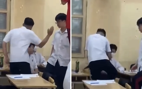 Nam sinh Hà Nội bị bạn đánh tới tấp, ném cả cặp vào người ngay giữa lớp học: Hiệu trưởng trường nói gì?