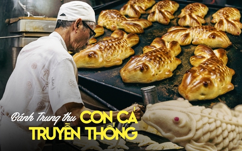 L&#242; b&#225;nh Trung thu cổ truyền hơn 34 năm tuổi ẩn m&#236;nh trong con ng&#245; nhỏ ở H&#224; Nội, nơi l&#224;m ra những chiếc b&#225;nh nướng con c&#225; gắn liền với tuổi thơ nhiều người