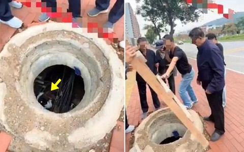 Con gái rơi xuống giếng, bố nhất định chụp ảnh rồi mới cho cứu hộ