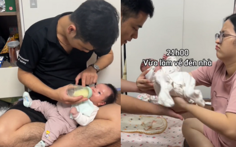 Ông bố trẻ ngày đi làm, tối chăm vợ con ở cữ, hội chị em khẳng định: "Lấy được chồng thế này thì hẵng đẻ"