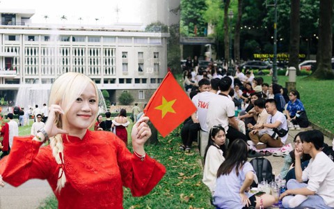 Ngắm TP.HCM ngày đầu năm: Áo dài phủ sắc khắp phố, giới trẻ tưng bừng "check-in" từ Dinh Độc Lập đến cà phê bệt