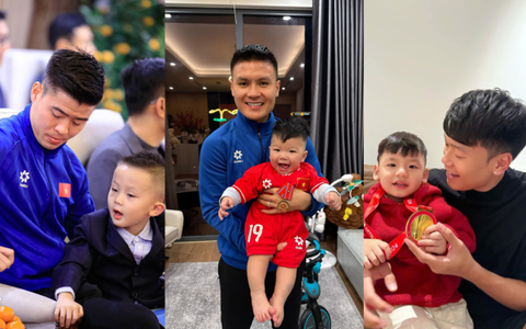 Trung bình cầu thủ Việt Nam đặt tên con kiểu...: Điểm trùng hợp kinh ngạc trong tên con trai Duy Mạnh, Quang Hải, Thành Chung