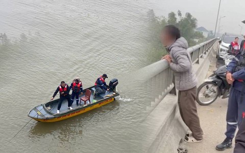 Xót xa người cha đứng bám thành cầu bật khóc gọi "con ơi" và hành trình ròng rã tìm kiếm nam thanh niên nhảy cầu tại Thanh Hoá