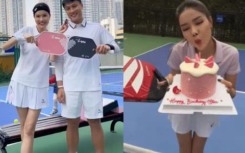 Bắt gặp Mạc Hồng Quân và vợ siêu mẫu tình tứ trên sân pickleball, nàng WAG được tổ chức sinh nhật đặc biệt