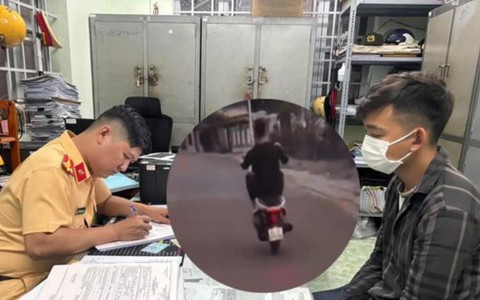 Quay clip ‘bốc đầu’ đăng lên mạng xã hội, nam thanh niên bị tịch thu xe