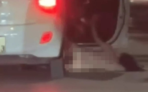 Cô gái khỏa thân bất ngờ rơi khỏi ô tô, trên xe còn ít nhất 3 nam thanh niên?