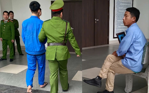 Người thân bần thần ôm di ảnh trước phòng xét xử phúc thẩm vụ nam sinh lớp 8 bị đánh tử vong ở Hà Nội