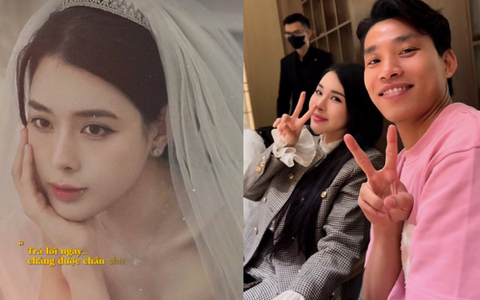 Bạn gái nóng bỏng của Vũ Văn Thanh bất ngờ đăng ảnh diện váy cô dâu, làng bóng đá sắp có đám cưới cổ tích?