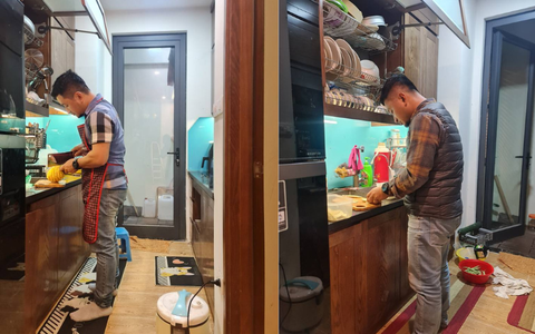 Gia đình nào có được người chồng, người cha xịn như bố bỉm này thì đúng là thắng đời 10-0