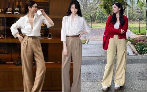 Quần kaki phối màu đơn giản, phong cách thanh lịch, mặc thế nào cũng thời thượng