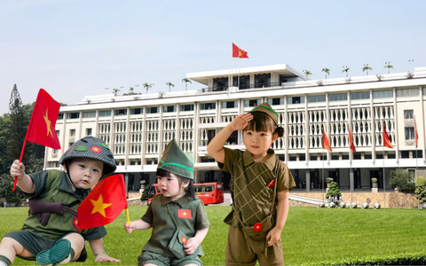 Trào lưu "em bé yêu nước" lan tỏa khắp mạng xã hội trước thềm đại lễ 30/4