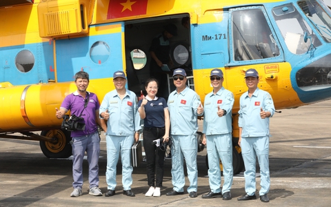 Ai là MC duy nhất của HTV tác nghiệp ở trực thăng của không quân Việt Nam?