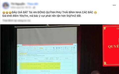 Thái Bình: Người trả hơn 5 tỷ đồng/m2 đất do "nhầm" không được trả lại tiền đặt cọc
