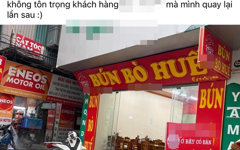 Quán bún ở Hà Nội bị phản ứng dữ dội vì biển quảng cáo: Thiếu một từ quan trọng