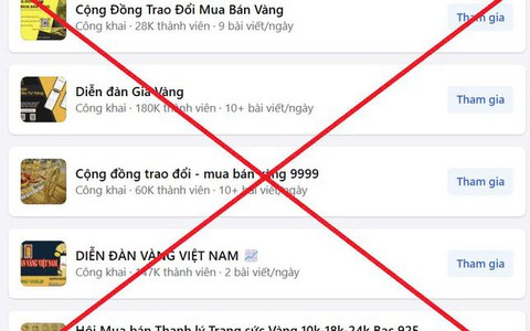 Cảnh báo lừa đảo giao dịch mua bán vàng trên mạng xã hội