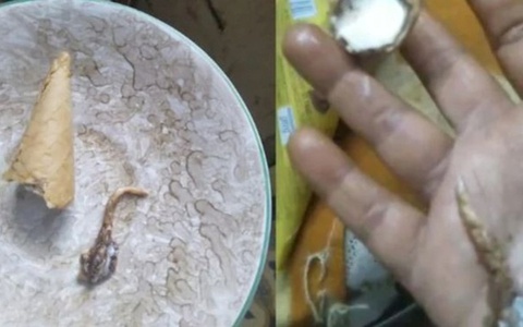 Đang ăn kem, người phụ nữ "sởn gai ốc" khi phát hiện thứ "đáng sợ" bên trong