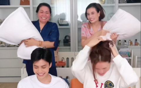 Mẹ chồng của "phú bà" Lucie Nguyễn gây sốt: Một cú đập gối, triệu lời khen!