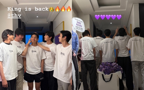 Hot hơn cả BTS xuất ngũ là màn tái ngộ của V với Park Seo Joon và "anh em Wooga", để mặt mộc mà đẹp trai quá chừng!