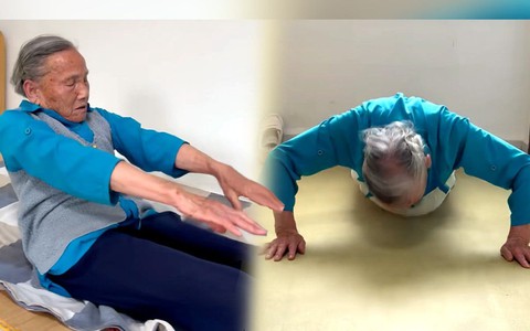 Cụ bà 92 tuổi vẫn hít đất chống đẩy 200 cái, tóc bạc chuyển đen: Bí quyết nào giúp cụ trẻ trung đến vậy?