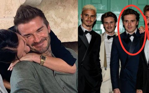 Victoria ôm hôn chồng ngọt lịm mừng David Beckham được phong tước "hiệp sĩ", cả nhà vui sướng trừ Brooklyn vẫn một mực im lặng