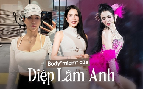 Diệp Lâm Anh body nóng bỏng, sinh đẻ 2 lần cũng như không nhờ đều đặn tránh xa 3 món, hạn chế 1 thứ người Việt hôm nào cũng ăn