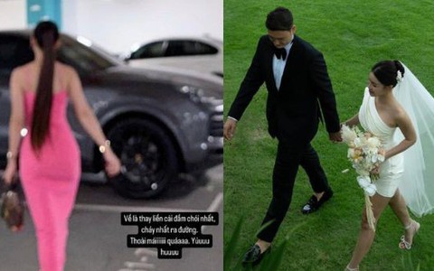 Người đẹp gây sốt với bóng lưng yêu kiều, body mỹ miều bên siêu xe: Hóa ra là nàng WAG sexy nhất làng bóng đá!