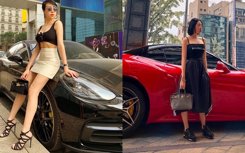 'Hot mom' Cún Bông từng khoe dàn xe đắt tiền trước khi bị bắt: Có cả Ferrari, Porsche, trị giá ước tính hàng chục tỷ đồng