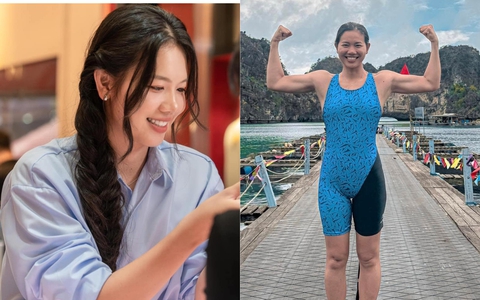 Ánh Viên lạ lắm, cơ bắp cuồn cuộn thế này!