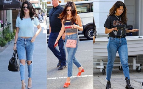 Kiểu quần jeans siêu tôn dáng được Selena Gomez mặc từ năm này qua năm khác
