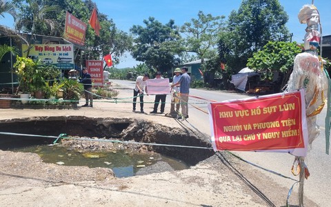 Hố 'tử thần' tại Phú Thọ, đổ 50 khối đất vẫn chưa đầy