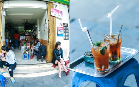 Cuối tuần thảnh thơi ghé phố Nhà Thờ, gọi ly trà chanh đặc biệt 20 năm tuổi ngồi ngắm phố xá, xích lô leng keng