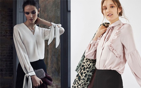 Áo blouse mềm mại cũng có tới 7 cách điệu để các nàng tha hồ chọn